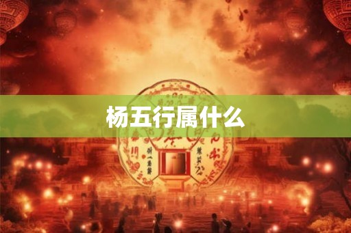 杨五行属什么 杨五行属什么