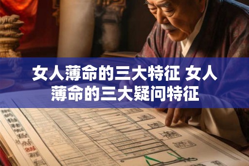 女人薄命的三大特征 女人薄命的三大疑问特征