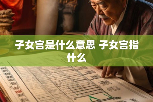 子女宫是什么意思 子女宫指什么