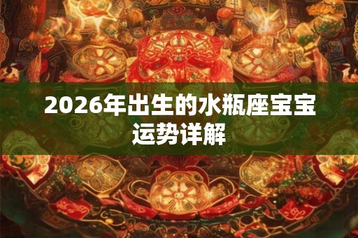 2026年出生的水瓶座宝宝运势详解
