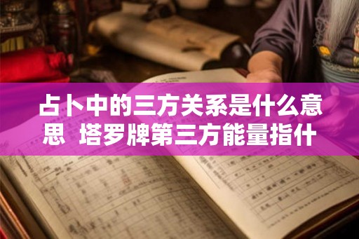 占卜中的三方关系是什么意思  塔罗牌第三方能量指什么