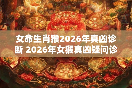 女命生肖猴2026年真凶诊断 2026年女猴真凶疑问诊断
