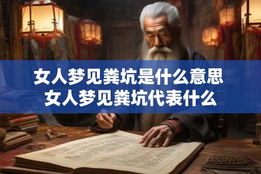 女人梦见粪坑是什么意思 女人梦见粪坑代表什么