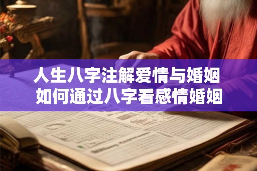 人生八字注解爱情与婚姻 如何通过八字看感情婚姻
