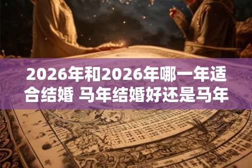 2026年和2026年哪一年适合结婚 马年结婚好还是马年