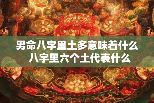 男命八字里土多意味着什么  八字里六个土代表什么