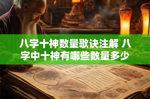 八字十神数量歌诀注解 八字中十神有哪些数量多少
