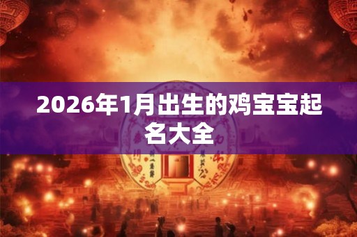 2026年1月出生的鸡宝宝起名大全