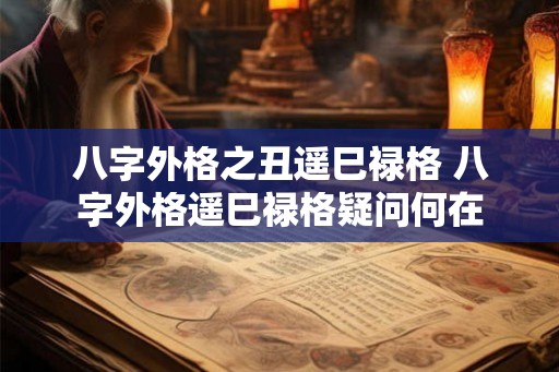 八字外格之丑遥巳禄格 八字外格遥巳禄格疑问何在