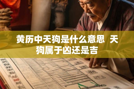 黄历中天狗是什么意思  天狗属于凶还是吉