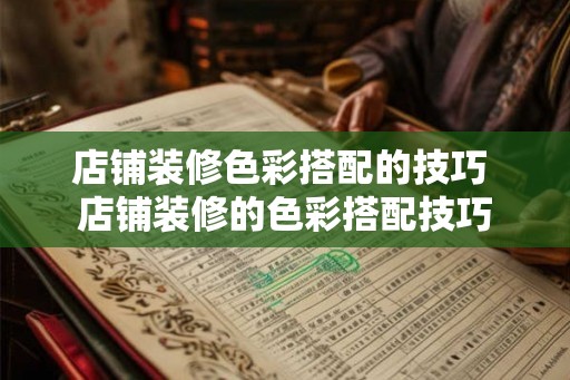 店铺装修色彩搭配的技巧 店铺装修的色彩搭配技巧 店铺装修色彩搭配的技巧 店铺装修的色彩搭配技巧