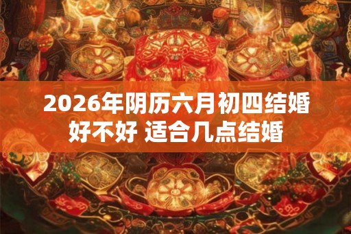 2026年阴历六月初四结婚好不好 适合几点结婚
