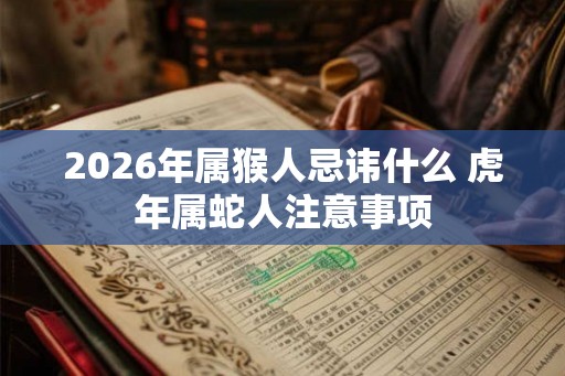 2026年属猴人忌讳什么 虎年属蛇人注意事项