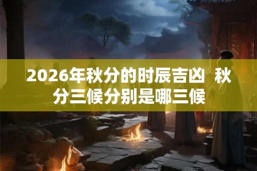 2026年秋分的时辰吉凶  秋分三候分别是哪三候
