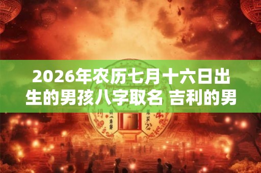 2026年农历七月十六日出生的男孩八字取名 吉利的男孩名字