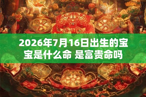 2026年7月16日出生的宝宝是什么命 是富贵命吗 2026年7月16日出生的宝宝是什么命 是富贵命吗