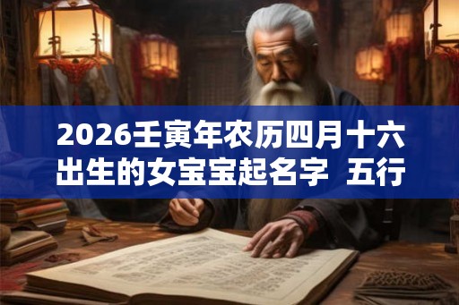 2026壬寅年农历四月十六出生的女宝宝起名字  五行缺啥