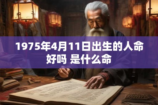 1975年4月11日出生的人命好吗 是什么命 1975年4月11日出生的人命好吗 是什么命