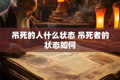 吊死的人什么状态 吊死者的状态如何