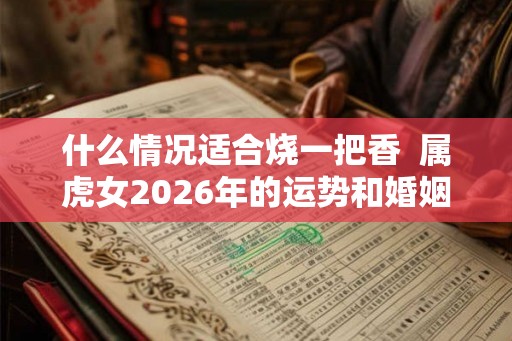什么情况适合烧一把香  属虎女2026年的运势和婚姻