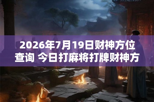 2026年7月19日财神方位查询 今日打麻将打牌财神方位！