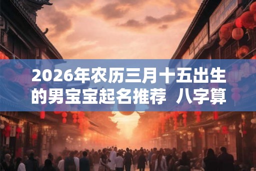 2026年农历三月十五出生的男宝宝起名推荐  八字算命