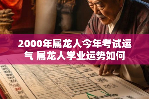 2000年属龙人今年考试运气 属龙人学业运势如何