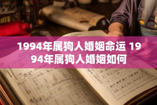 1994年属狗人婚姻命运 1994年属狗人婚姻如何