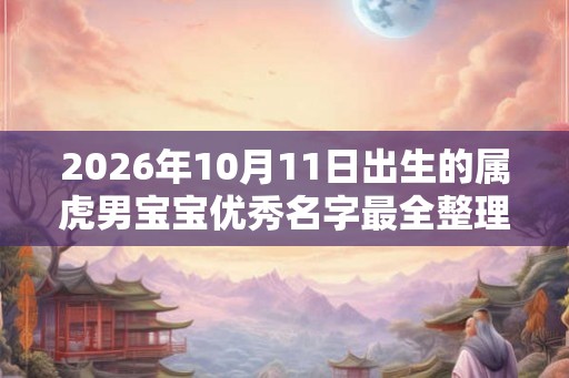2026年10月11日出生的属虎男宝宝优秀名字最全整理 2026年10月11日出生的属虎男宝宝优秀名字最全整理