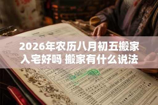 2026年农历八月初五搬家入宅好吗 搬家有什么说法