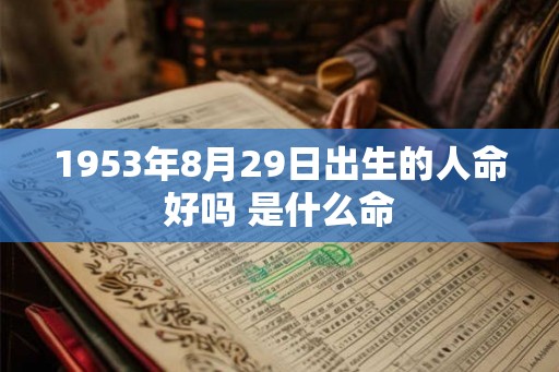 1953年8月29日出生的人命好吗 是什么命