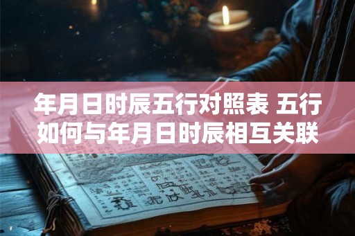 年月日时辰五行对照表 五行如何与年月日时辰相互关联