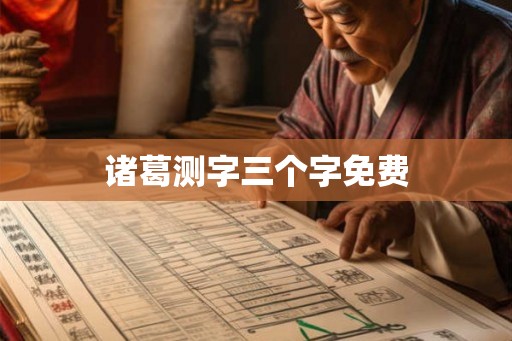诸葛测字三个字免费