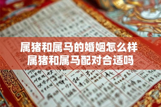 属猪和属马的婚姻怎么样 属猪和属马配对合适吗