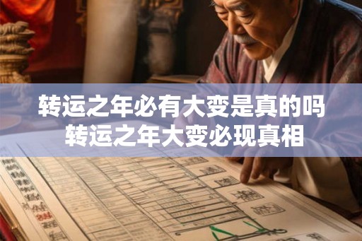转运之年必有大变是真的吗 转运之年大变必现真相