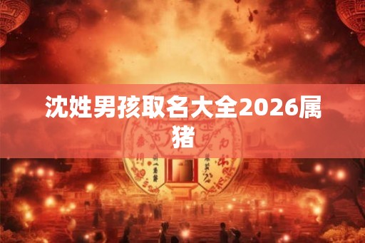 沈姓男孩取名大全2026属猪