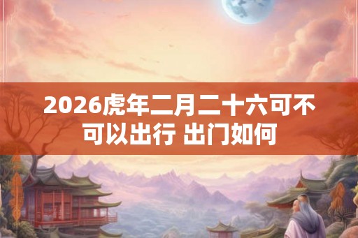 2026虎年二月二十六可不可以出行 出门如何