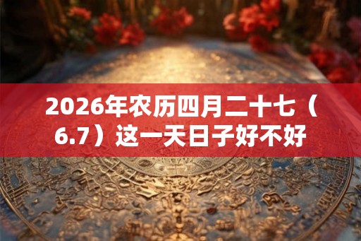 2026年农历四月二十七（6.7）这一天日子好不好
