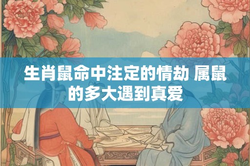 生肖鼠命中注定的情劫 属鼠的多大遇到真爱 生肖鼠命中注定的情劫 属鼠的多大遇到真爱