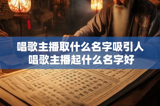 唱歌主播取什么名字吸引人 唱歌主播起什么名字好