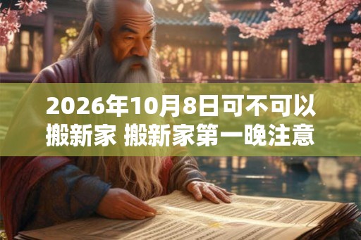 2026年10月8日可不可以搬新家 搬新家第一晚注意事项