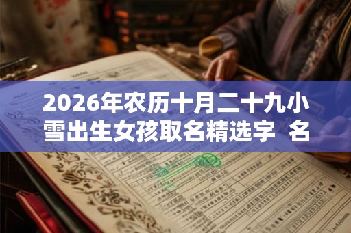 2026年农历十月二十九小雪出生女孩取名精选字  名字推荐