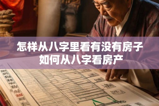 怎样从八字里看有没有房子 如何从八字看房产
