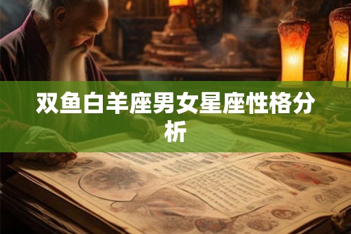 双鱼白羊座男女星座性格分析 双鱼白羊座男女星座性格分析