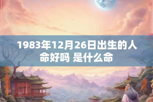 1983年12月26日出生的人命好吗 是什么命