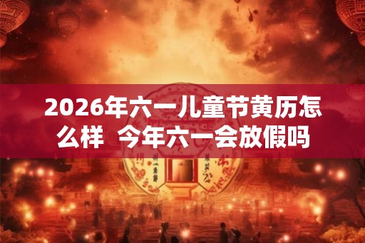 2026年六一儿童节黄历怎么样  今年六一会放假吗