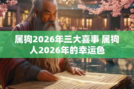 属狗2026年三大喜事 属狗人2026年的幸运色