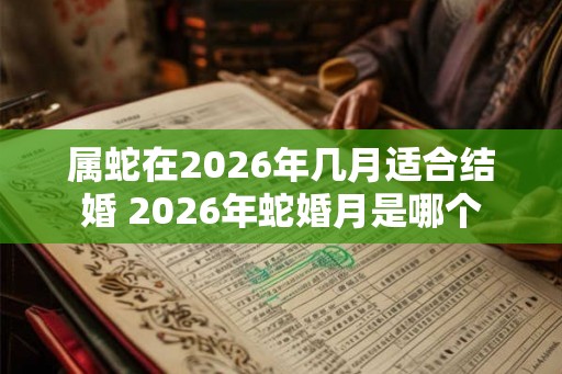属蛇在2026年几月适合结婚 2026年蛇婚月是哪个