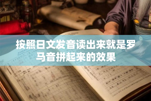 按照日文发音读出来就是罗马音拼起来的效果