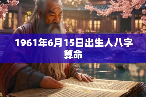 1961年6月15日出生人八字算命 1961年6月15日出生人八字算命